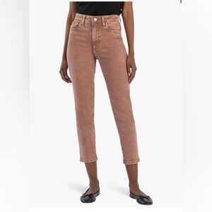 NWT KUT from the Kloth Jeans size 14 Coffee Reese High Rise Ankle Straight